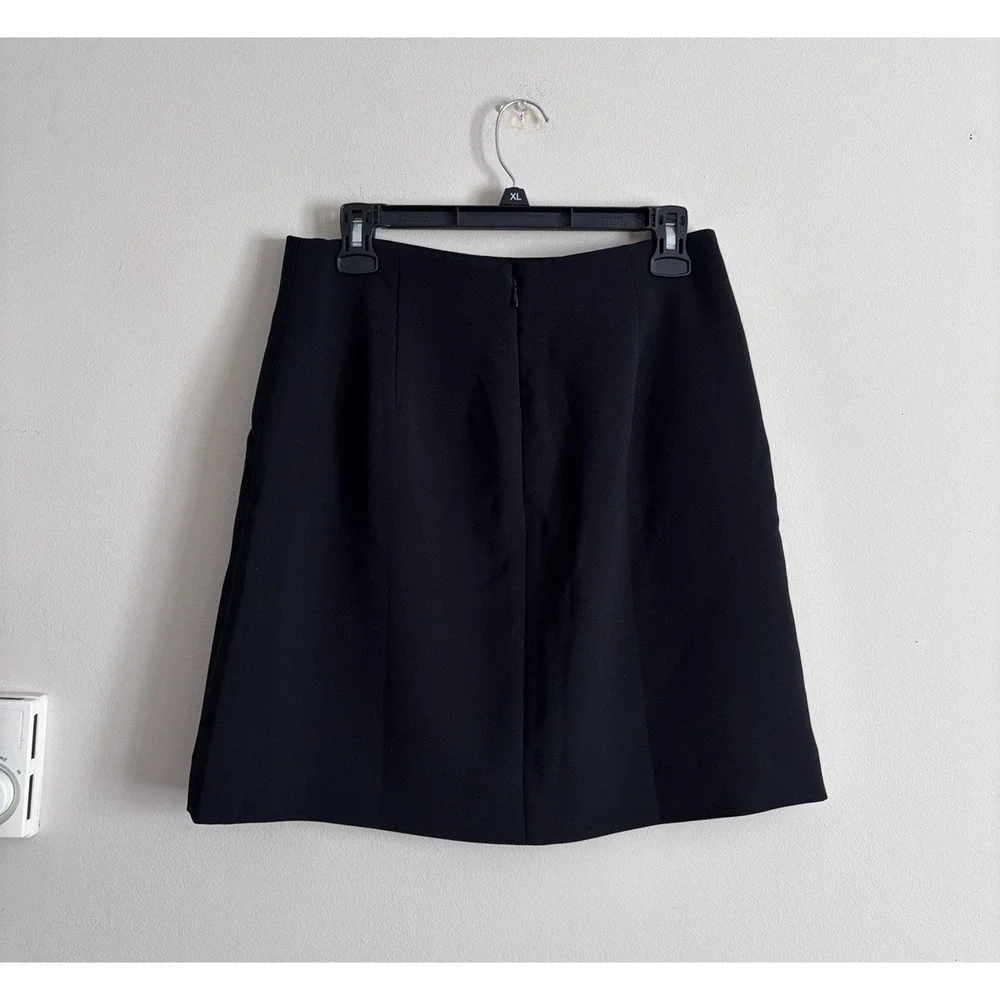 J‎ Crew Womens 8 Classic A Line Mini Skirt Black Pockets Business Casual Formal